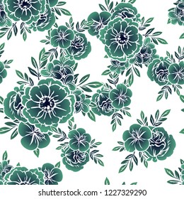 Abstract elegance seamless pattern with floral background
