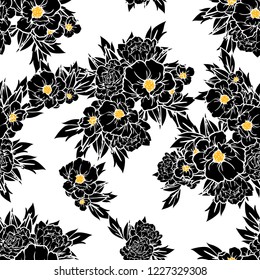 Abstract elegance seamless pattern with floral background