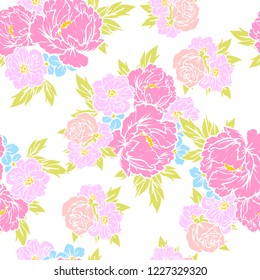 Abstract elegance seamless pattern with floral background