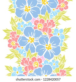 Abstract elegance seamless pattern with floral background