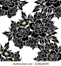 Abstract elegance seamless pattern with floral background