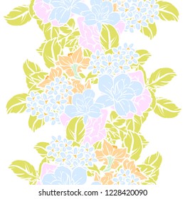 Abstract elegance seamless pattern with floral background