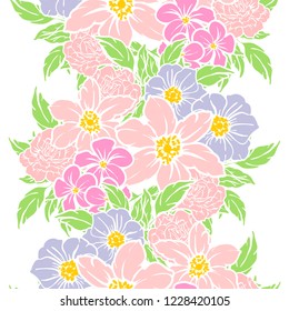 Abstract elegance seamless pattern with floral background