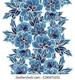 Abstract elegance seamless pattern with floral background