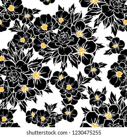 Abstract elegance seamless pattern with floral background