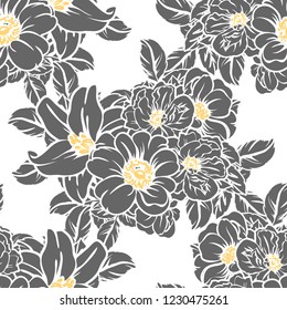 Abstract elegance seamless pattern with floral background