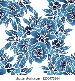 Abstract elegance seamless pattern with floral background