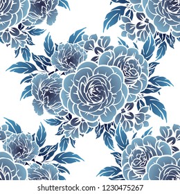 Abstract elegance seamless pattern with floral background