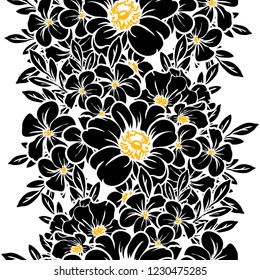 Abstract elegance seamless pattern with floral background