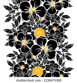 Abstract elegance seamless pattern with floral background