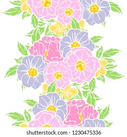 Abstract elegance seamless pattern with floral background