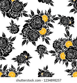 Abstract elegance seamless pattern with floral background