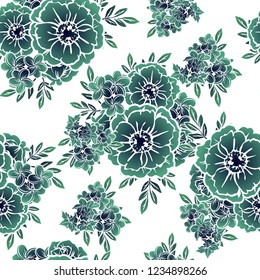 Abstract elegance seamless pattern with floral background