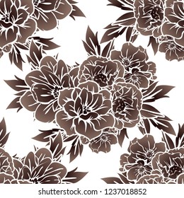 Abstract elegance seamless pattern with floral background