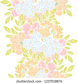 Abstract elegance seamless pattern with floral background