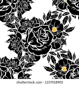 Abstract elegance seamless pattern with floral background