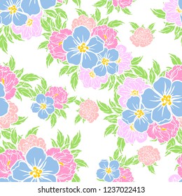 Abstract elegance seamless pattern with floral background