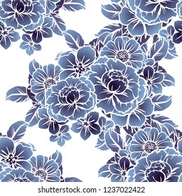Abstract elegance seamless pattern with floral background