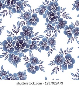Abstract elegance seamless pattern with floral background