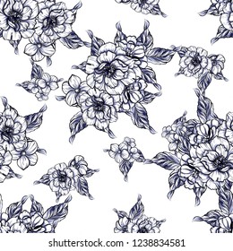Abstract elegance seamless pattern with floral background