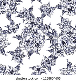 Abstract elegance seamless pattern with floral background