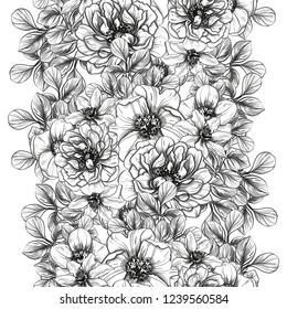 Abstract elegance seamless pattern with floral background