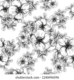 Abstract elegance seamless pattern with floral background