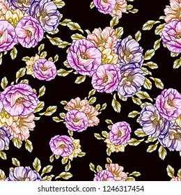 Abstract elegance seamless pattern with floral background