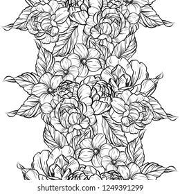 Abstract elegance seamless pattern with floral background