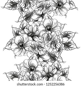 Abstract elegance seamless pattern with floral background