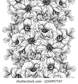 Abstract elegance seamless pattern with floral background