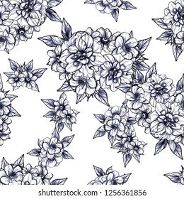 Abstract elegance seamless pattern with floral background