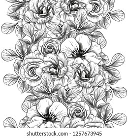 Abstract elegance seamless pattern with floral background