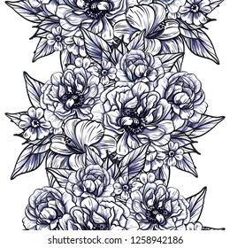 Abstract elegance seamless pattern with floral background