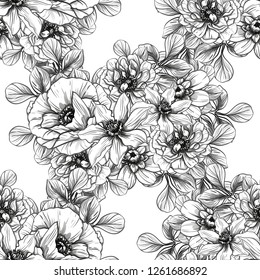 Abstract elegance seamless pattern with floral background