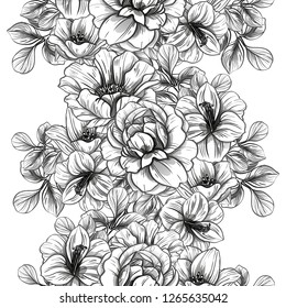 Abstract elegance seamless pattern with floral background