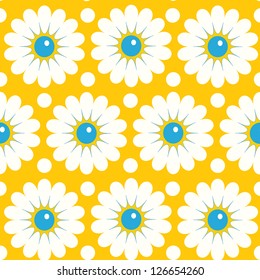 Abstract Elegance Seamless pattern with floral background. Daisy