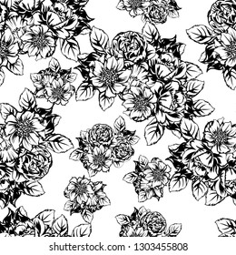 Abstract elegance seamless pattern with floral background