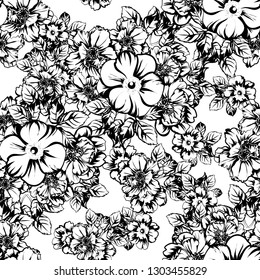 Abstract elegance seamless pattern with floral background