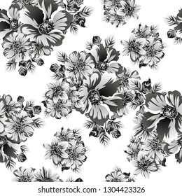 Abstract elegance seamless pattern with floral background