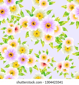Abstract elegance seamless pattern with floral background