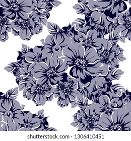 Abstract elegance seamless pattern with floral background