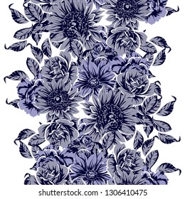 Abstract elegance seamless pattern with floral background