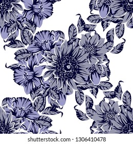 Abstract elegance seamless pattern with floral background