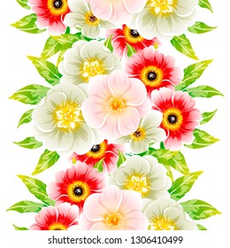 Abstract elegance seamless pattern with floral background