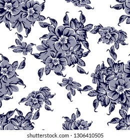 Abstract elegance seamless pattern with floral background