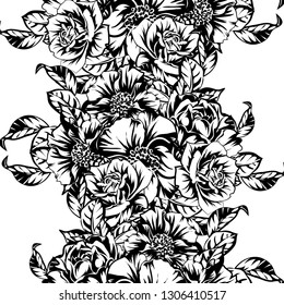 Abstract elegance seamless pattern with floral background