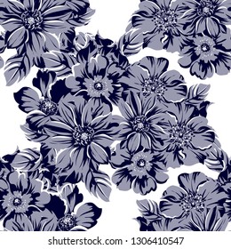 Abstract elegance seamless pattern with floral background