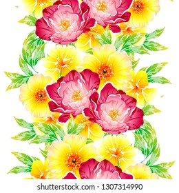 Abstract elegance seamless pattern with floral background