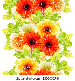 Abstract elegance seamless pattern with floral background